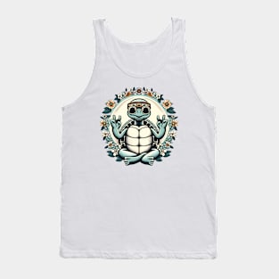 Hippie Meditating Turtle Tank Top